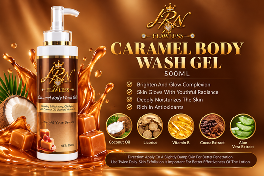 Caramel Body Wash Whitening Anti-Wrinkle Exfoliating Body Lotion & Gel With Coconut Oil & Cocoa Extract Body Care