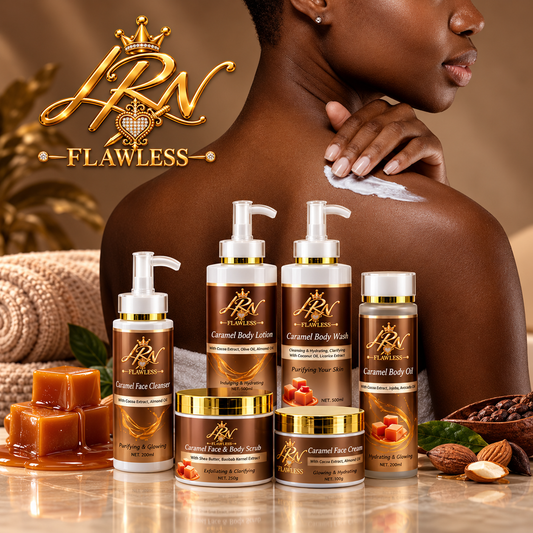Flawless Vegan Glowing Cocoa Beauty Skin Care Face Moisturizing Luxurious Dark Spot Removal Caramel Glow Skin Care Set